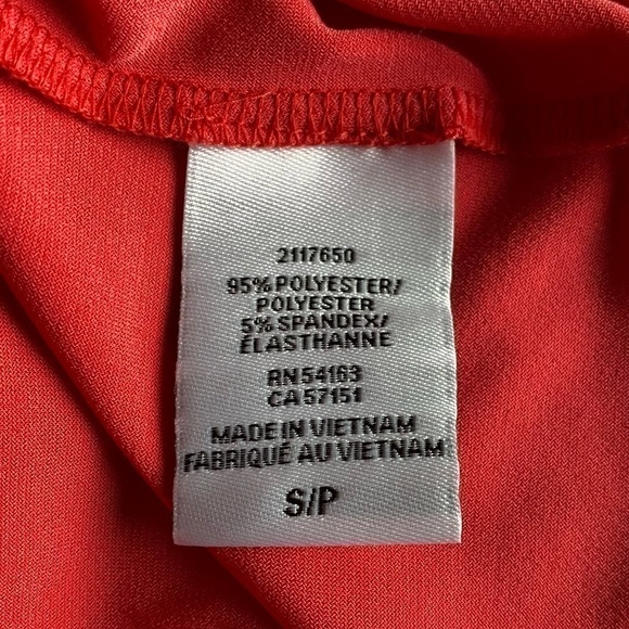 TOMMY Hilfiger Front Knot Work Solid Tank in Raspberry Coral Pink • sz S Small - Picture 6 of 7